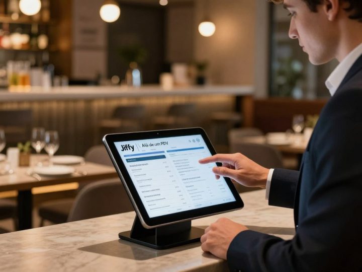Visão de um cardápio digital em tablet mostrando pratos do restaurante