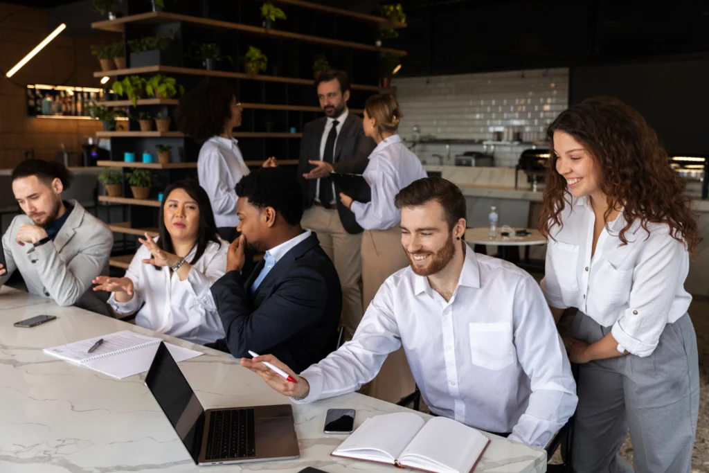 Gestão de equipe em restaurante