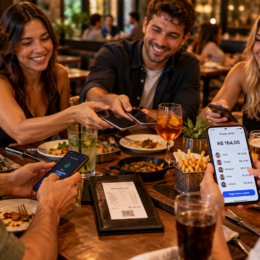 Conta dividida no restaurante