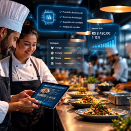 IA na equipe do restaurante
