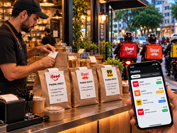 comissão de apps de delivery